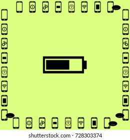 Battery icon, accumulator vector illustration