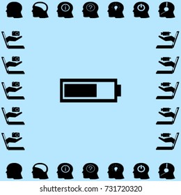 Battery icon, accumulator vector illustration