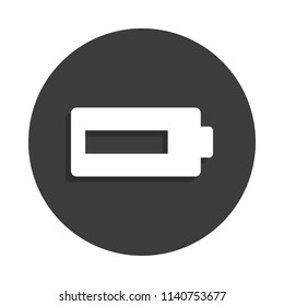 battery icon in Badge style with shadow 