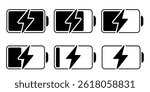 Battery icon. Batter charging icon