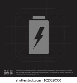 Battery Icon - Black Creative Background