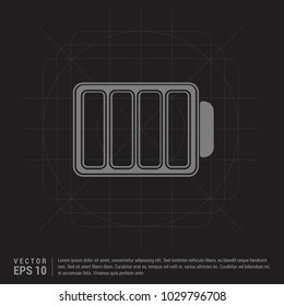 Battery Icon - Black Creative Background