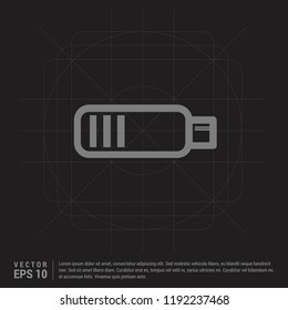 battery icon - Black Creative Background - Free vector icon