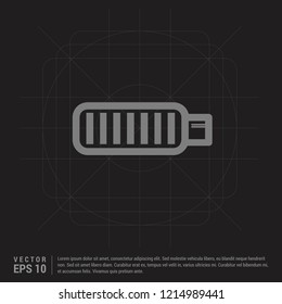 Battery icon - Black Creative Background - Free vector icon