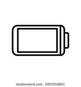 Battery icon Black line art vector logo