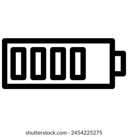 battery icon with black outline style