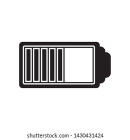 Battery icon. Black. Vector illustration