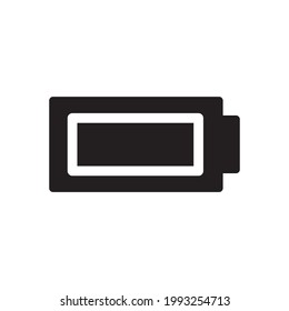 Battery icon black. Vector symbol.
