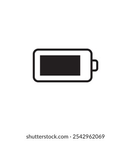 Battery Icon black and white vector sign