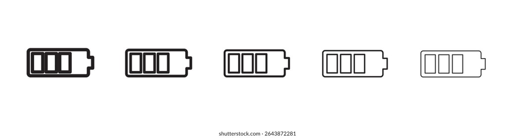 battery icon black and white vector sign