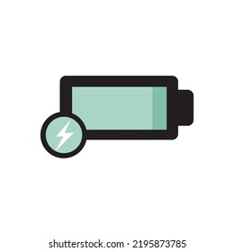 Battery icon black.Energy symbol.Vector Illustration 