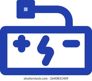battery icon blue style design