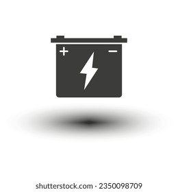 Battery icon. Car battery icon. Vector illustration. Eps 10.