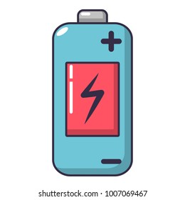 Battery icon. Cartoon illustration of battery vector icon for web.