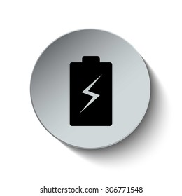 Battery icon. Charge icon. Button. EPS10. Illustration