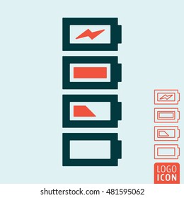 Battery icon. Battery charge level indicator. Vector illustration