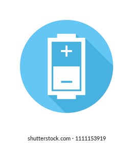 Battery Icon with Charge Level. Sign and Symbol