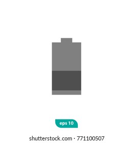 Battery icon, charge symbol. Flat vector sign isolated on white background. Used for web and graphic design, mobile app etc
