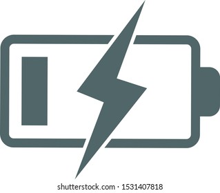Battery icon. Charge the battery symbol. Vector illustration