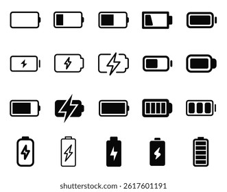 Battery Icon, Charge Battery Icon Vector
