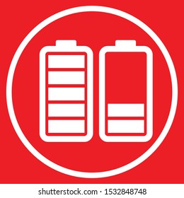 Battery icon. Charger symbol vector