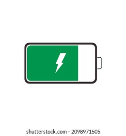 Battery icon. Battery charging icon.