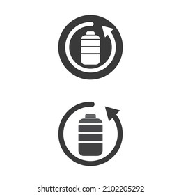 Icono de la batería y carga, indicador de carga Nivel de diseño del logotipo del vector Batería Energía Energía Energía funcionamiento de baterías de estado bajo conjunto logotipo Ilustración del nivel de carga