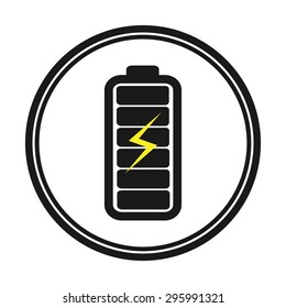 Battery icon. Battery charging icon. Battery charge level indicators. Vector. Illustration.