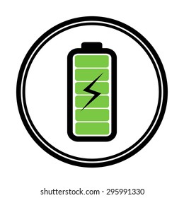 Battery icon. Battery charging icon. Battery charge level indicators. Vector. Illustration.