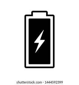 	
Battery icon. Battery charging flat icon. 