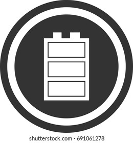 Battery icon , circle sign design