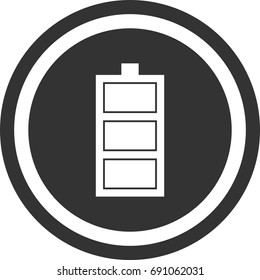 Battery icon ,circle sign design