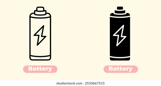 Icono de la batería - Diseño limpio y moderno.