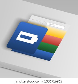 battery icon. From collection button icons