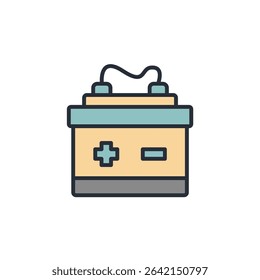 battery icon collection .design style with background