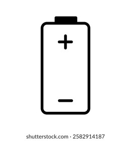 battery icon color editable on white background