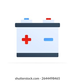 Battery icon, colored flat vector. Modern and minimalist design.