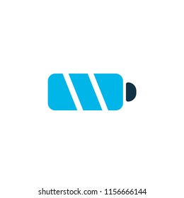Battery icon colored symbol. Premium quality isolated charger element in trendy style.