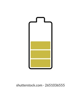 Icono de la batería. Ilustración vectorial de color.