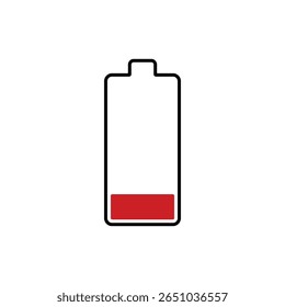 Ícone Bateria. Ilustração vetorial colorida.
