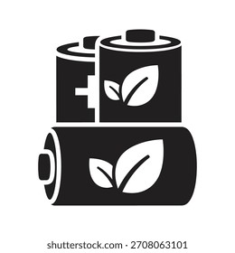 Conceito de design de ícone de bateria que representa a tecnologia sustentável do sistema elétrico da fonte de energia de armazenamento de energia