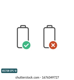 battery icon design element vector eps 10