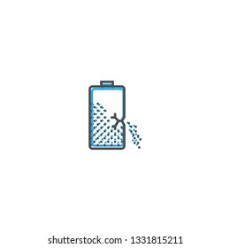 Battery icon design. Essential icon vector illustration design