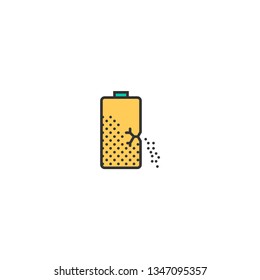 Battery icon design. Essential icon vector illustration