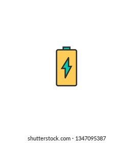 Battery icon design. Essential icon vector illustration