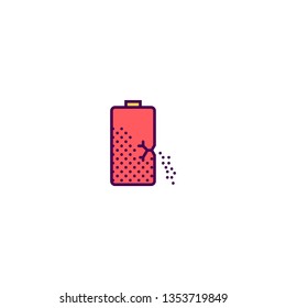 Battery icon design. Essential icon vector illustration