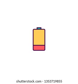 Battery icon design. Essential icon vector illustration