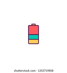 Battery icon design. Essential icon vector illustration