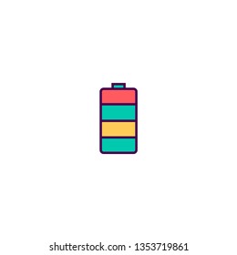 Battery icon design. Essential icon vector illustration