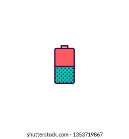 Battery icon design. Essential icon vector illustration